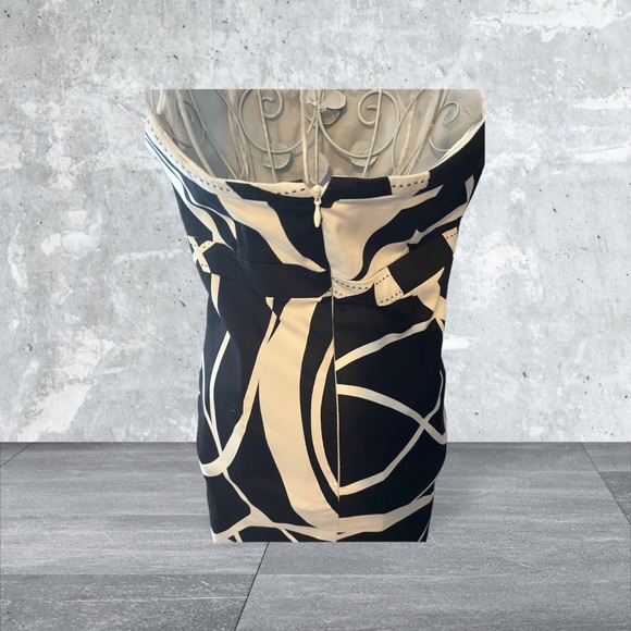 DEBENHAMS DEBUT BLACK WHITE MIDI DRESS size 8 - Picture 7 of 8